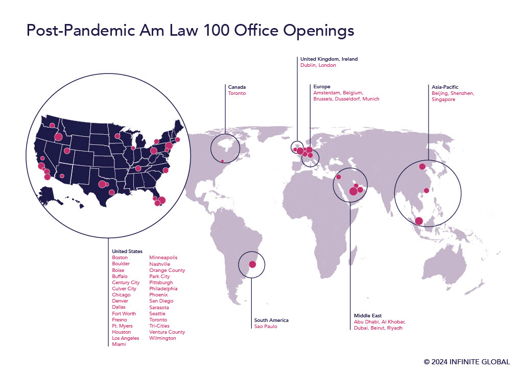 Am Law 100 office map